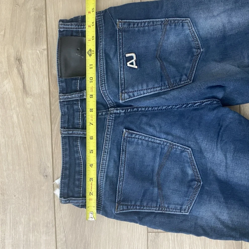 Armani‎ Jeans Womens Black Tag Size Mid Rise Denim Jeans Embellished Pockets